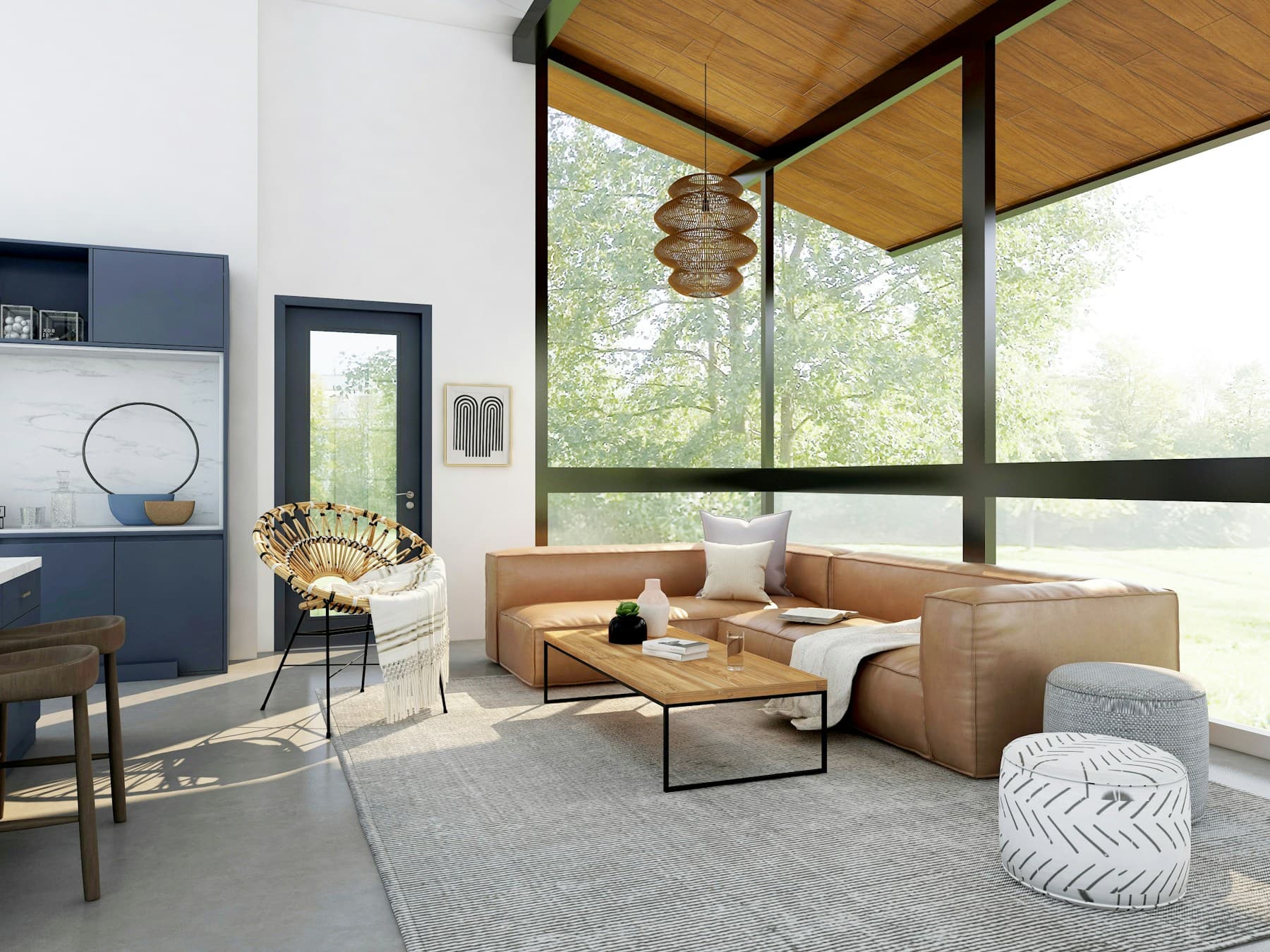 Contemporary living interior